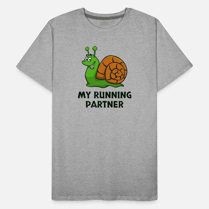 Snail's Pace Partner Look Slow Running Jogging Men's Premium Organic T-Shirt