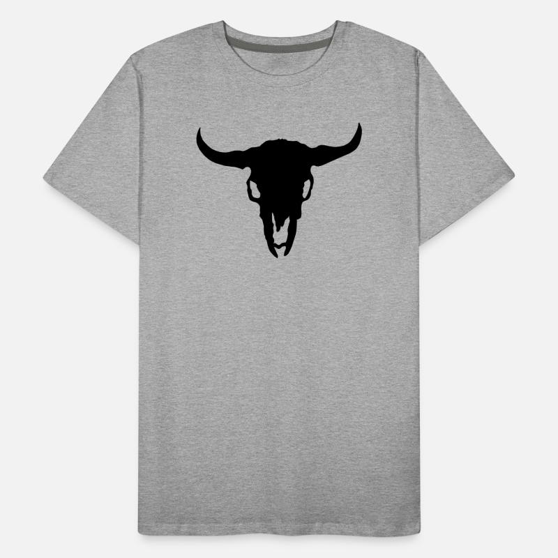 Stierkopfschädel des Skeletts Männer Premium Bio T-Shirt