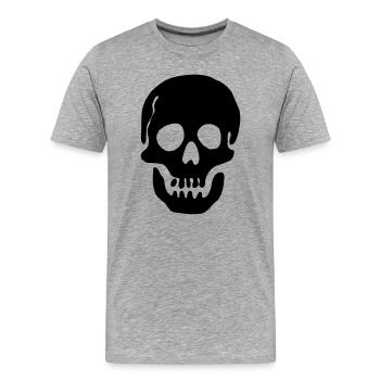 Pirate Skull Shadow Image Nice pour un - T-shirt bio Premium Homme - gris chiné - Devant - Damien (186cm)