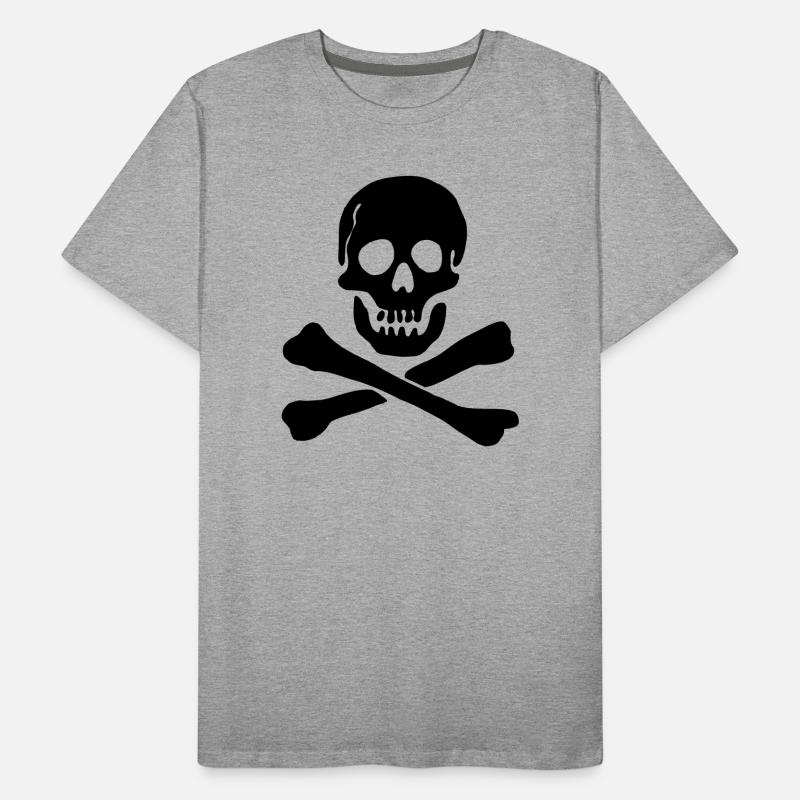 Drapeau pirate Crâne avec os croisés T-shirt bio Premium Homme