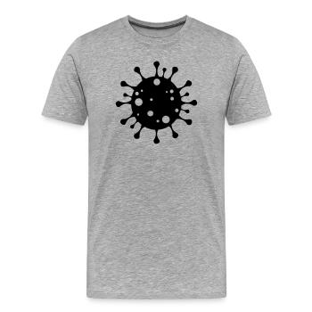 Corona healthcare stickmen vectra - T-shirt bio Premium Homme - gris chiné - Devant - Damien (186cm)