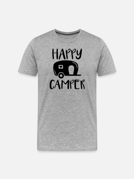 happy camper caravan - Men's Premium Organic T-Shirt - heather grey
