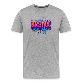 Graffiti du Bronx - T-shirt bio Premium Homme - gris chiné - Devant - Damien (186cm)