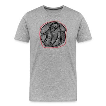 Abstrakte Kunst - Männer Premium Bio T-Shirt - Grau meliert - Vorne - Damien (186cm)