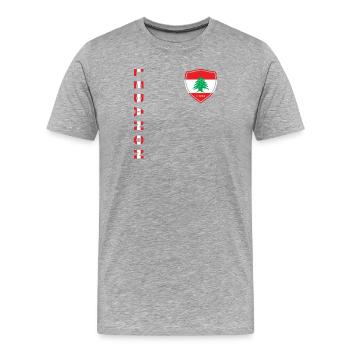 Lebanon Beirut Lebanese Lebanese Lebanese LBN - Men's Premium Organic T-Shirt - heather grey - Front - Damien (186cm)