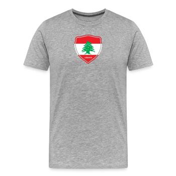 Lebanon Beirut Lebanese Lebanese Lebanese LBN - Men's Premium Organic T-Shirt - heather grey - Front - Damien (186cm)