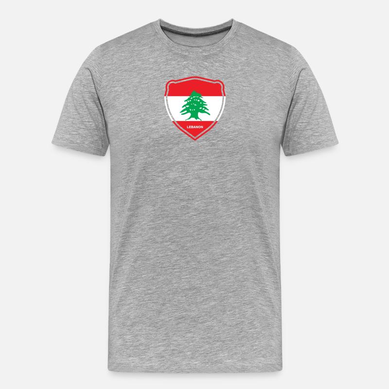 Libanon Beirut Libanese Libanesin Libanesisch LBN - Männer Premium Bio T-Shirt - Grau meliert