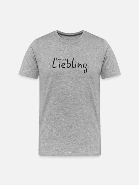 Omas Liebling - Männer Premium Bio T-Shirt - Grau meliert