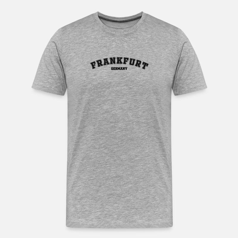 Frankfurt Germany - Männer Premium Bio T-Shirt - Grau meliert