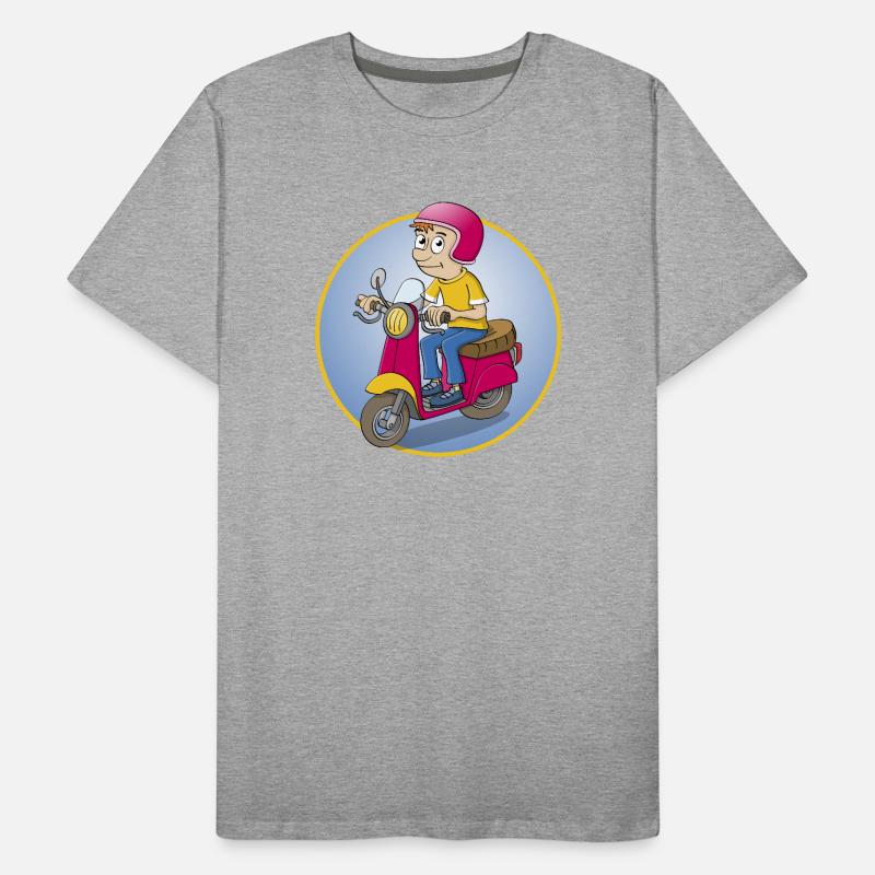 Der Rollerfahrer - Version1 Männer Premium Bio T-Shirt