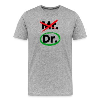Déclaration du médecin Médecin Spécialiste Emploi Médecin d'urgence - T-shirt bio Premium Homme - gris chiné - Devant - Damien (186cm)