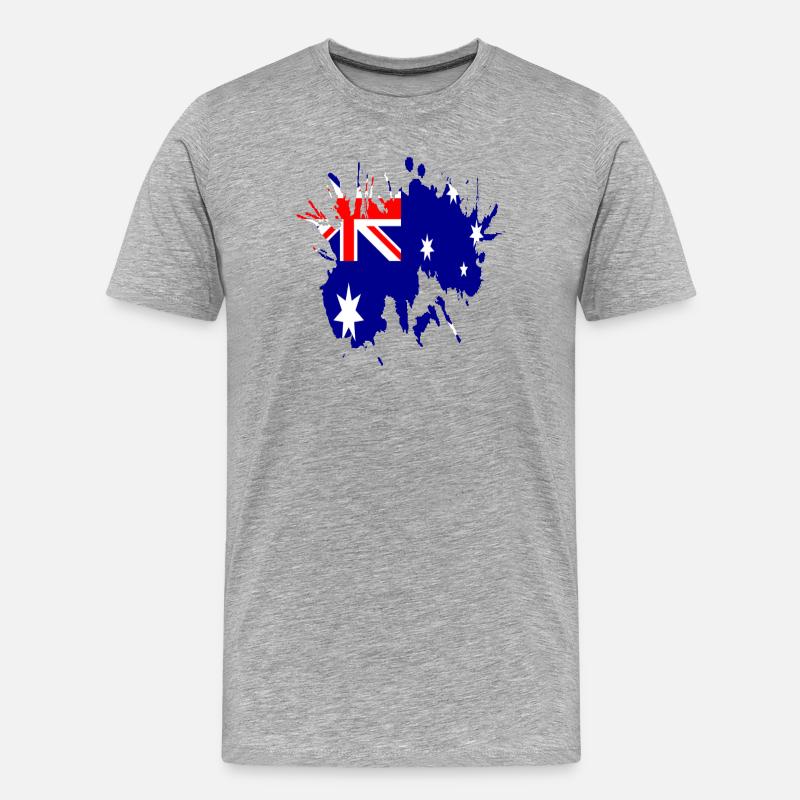 Australien Pepigo - Männer Premium Bio T-Shirt - Grau meliert