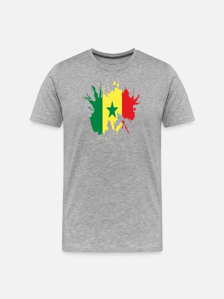 Sénégal - T-shirt bio Premium Homme - gris chiné
