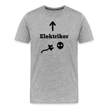 Elektriker - Männer Premium Bio T-Shirt - Grau meliert - Vorne - Damien (186cm)