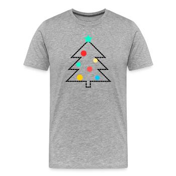 WEIHNACHTEN. FROHE WEIHNACHTEN. FROHE WEIHNACHTEN. NEUJAHRSTAG - Männer Premium Bio T-Shirt - Grau meliert - Vorne - Damien (186cm)