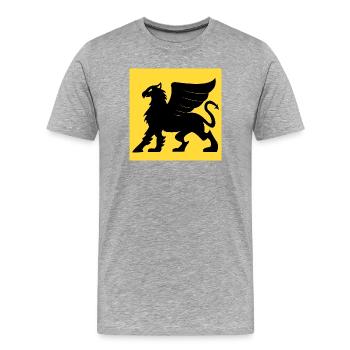 Greif, Tartaria - Männer Premium Bio T-Shirt - Grau meliert - Vorne - Damien (186cm)