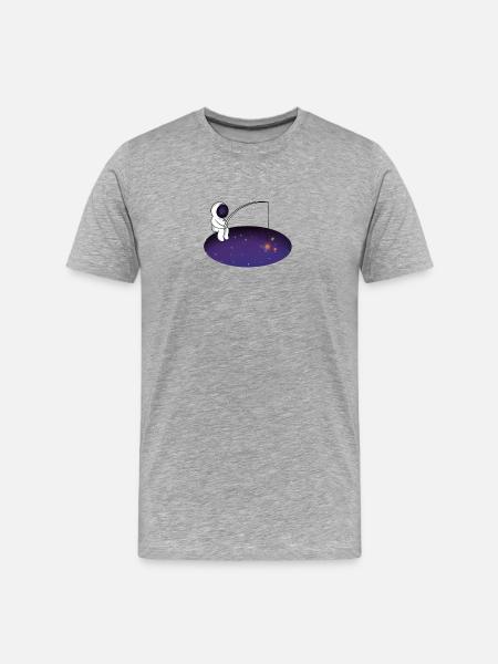 space fisherman - T-shirt bio Premium Homme - gris chiné