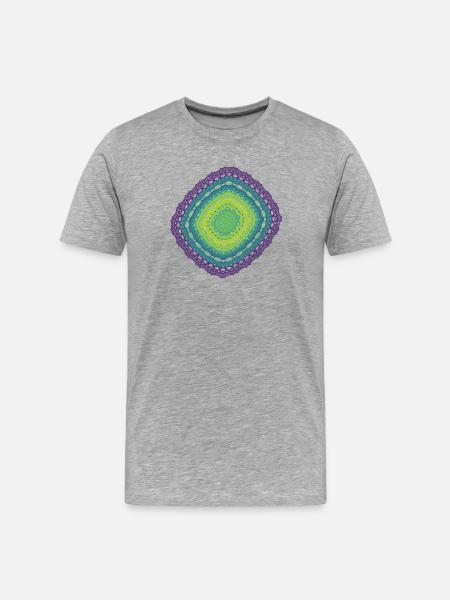 Smaragdresonanz – Complex Dynamics - Männer Premium Bio T-Shirt - Grau meliert