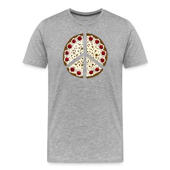 Peace pie cake peace sweet sweet funny food - Men's Premium Organic T-Shirt - heather grey - Front - Damien (186cm)
