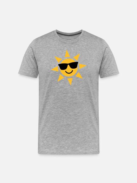 Sunny Sunglasses Sunburst - Men's Premium Organic T-Shirt - heather grey