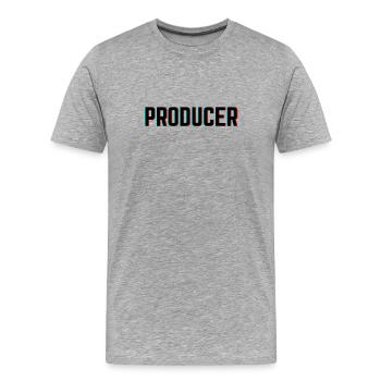 Producer Beat Produzent - Männer Premium Bio T-Shirt - Grau meliert - Vorne - Damien (186cm)
