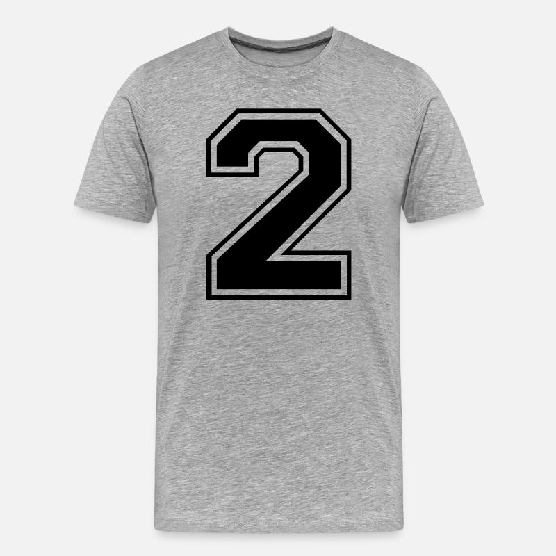 Rugby Rugby mit 2 Nummern - Männer Premium Bio T-Shirt - Grau meliert