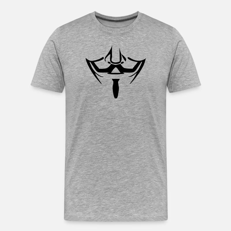 Anonymous mask - Men's Premium Organic T-Shirt - heather grey