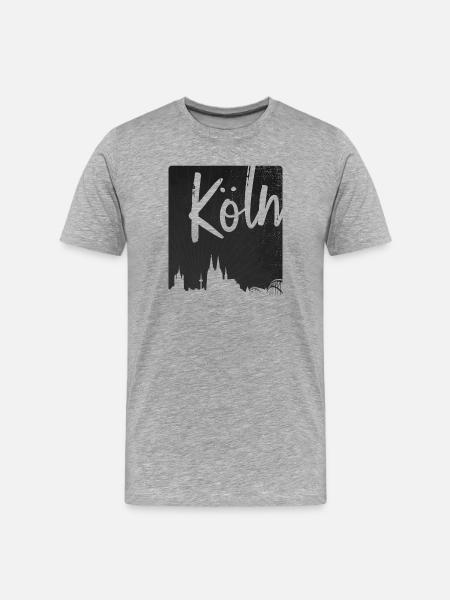 Köln - Männer Premium Bio T-Shirt - Grau meliert