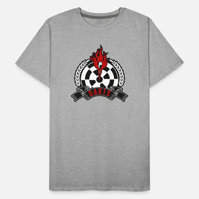 Flaming Dartboard Emblem Men's Premium Organic T-Shirt