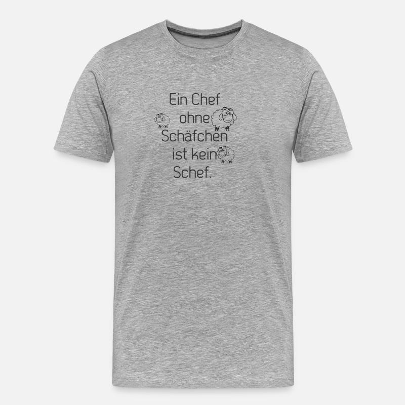 Chef - Männer Premium Bio T-Shirt - Grau meliert