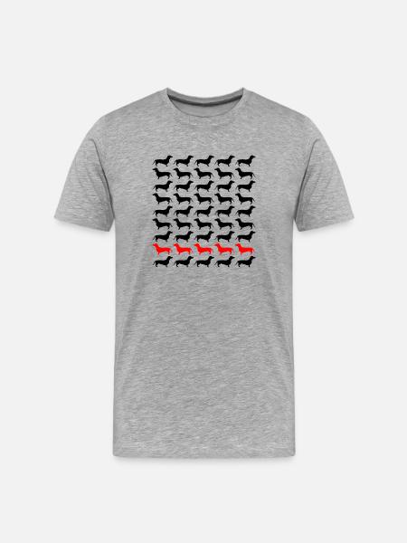 Teckel Teckel Teckel - T-shirt bio Premium Homme - gris chiné