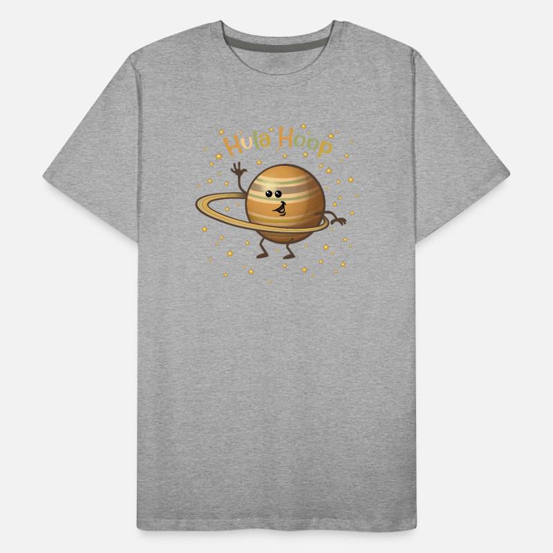 Saturne joue avec ses anneaux T-shirt bio Premium Homme