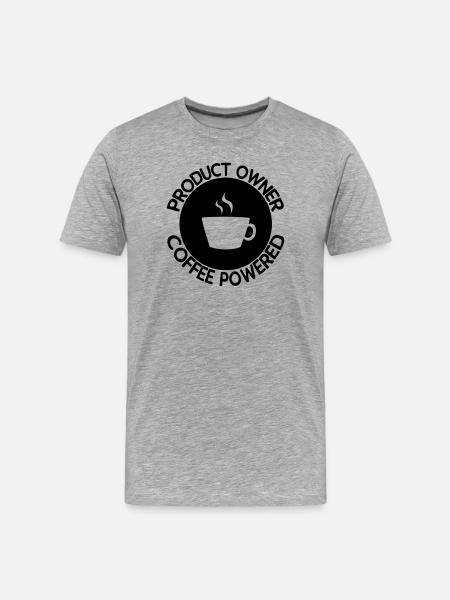 Product Owner Coffee Powered - T-shirt bio Premium Homme - gris chiné