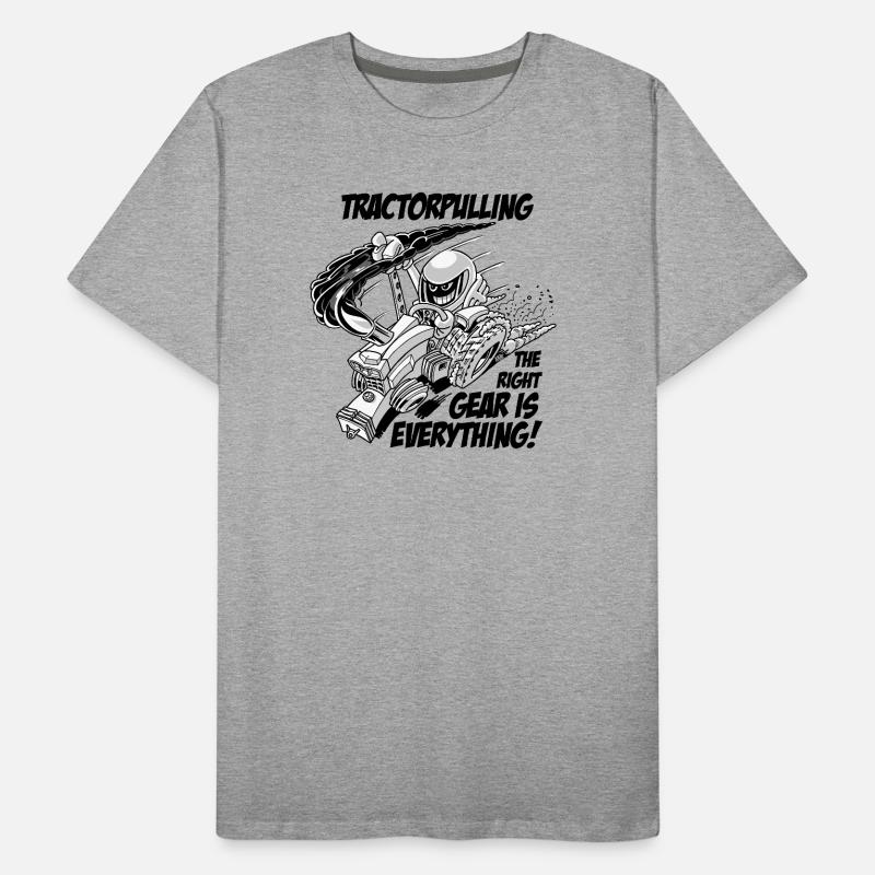 0966 tractor pulling BW Men's Premium Organic T-Shirt