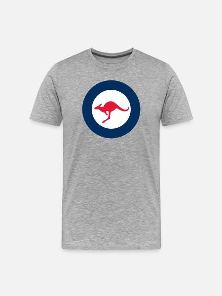Luftstreiter Australien Luftwaffe Australien - Männer Premium Bio T-Shirt - Grau meliert