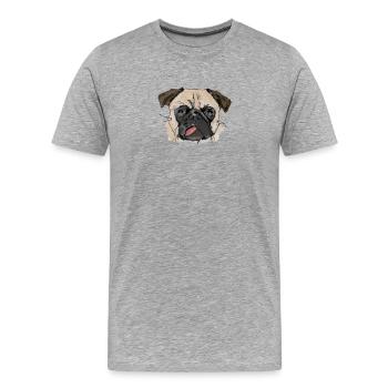 Carlin - T-shirt bio Premium Homme - gris chiné - Devant - Damien (186cm)