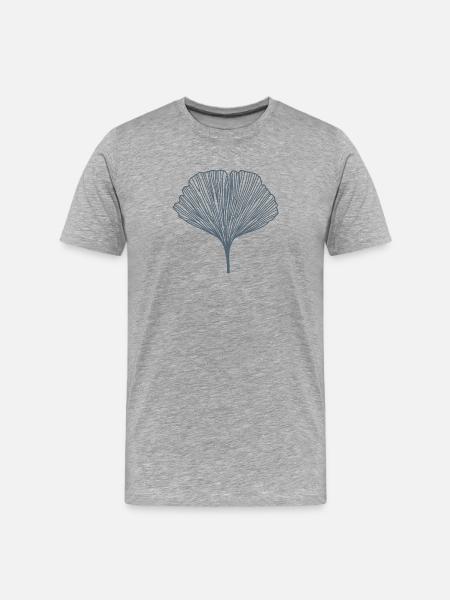 Ginko – Happiness Tree - Men's Premium Organic T-Shirt - heather grey