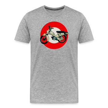 Snap mopeds - Men's Premium Organic T-Shirt - heather grey - Front - Damien (186cm)