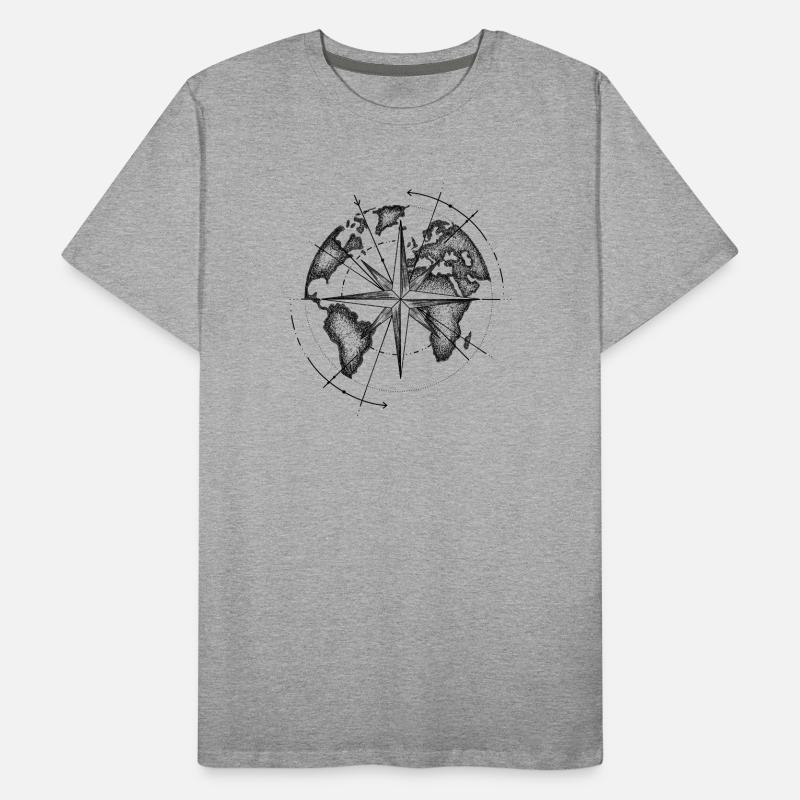 World Map Men's Premium Organic T-Shirt