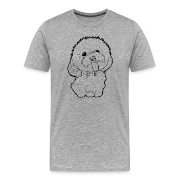 Malteser - Männer Premium Bio T-Shirt - Grau meliert - Vorne - Damien (186cm)
