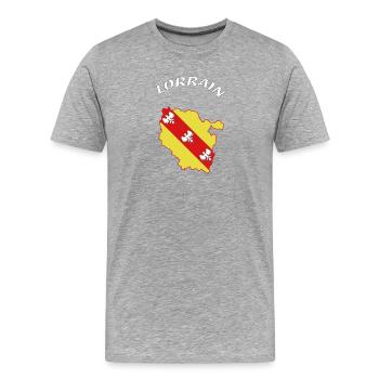 Lorraine - Männer Premium Bio T-Shirt - Grau meliert - Vorne - Damien (186cm)
