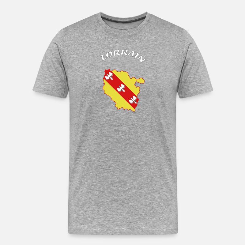 Lorraine - Männer Premium Bio T-Shirt - Grau meliert