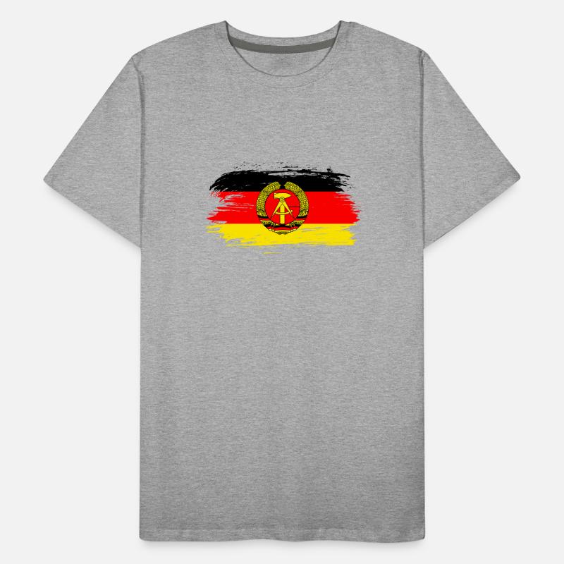 DDR Flaggen Design / Geschenkidee Männer Premium Bio T-Shirt