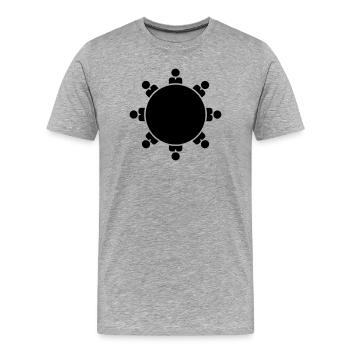 round table - Men's Premium Organic T-Shirt - heather grey - Front - Damien (186cm)
