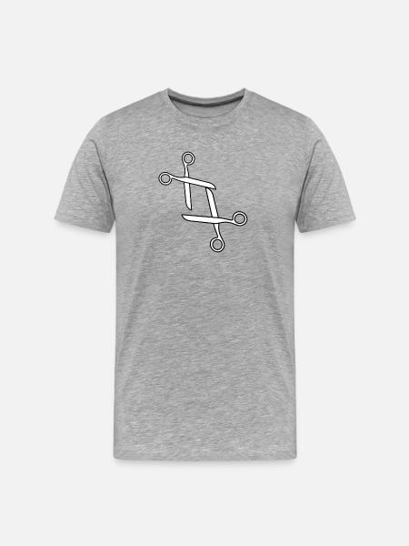 Ciseaux design amusants LGTBQIA+ - T-shirt bio Premium Homme - gris chiné