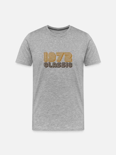 1972 Classic Retro Typo - Men's Premium Organic T-Shirt - heather grey