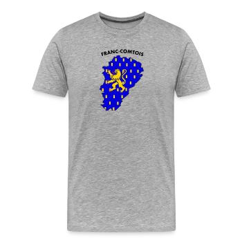 Franc-Comtois - Männer Premium Bio T-Shirt - Grau meliert - Vorne - Damien (186cm)