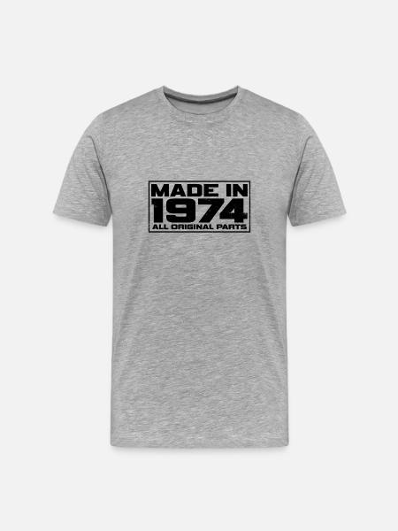 Fabriqué en 1974 - T-shirt bio Premium Homme - gris chiné