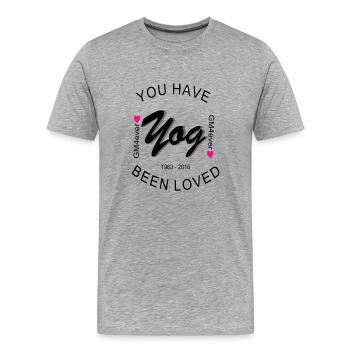 You have been loved - Männer Premium Bio T-Shirt - Grau meliert - Vorne - Damien (186cm)