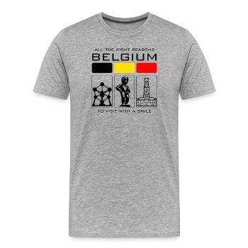 Colorful Blocks and Arch - Men's Premium Organic T-Shirt - heather grey - Front - Damien (186cm)